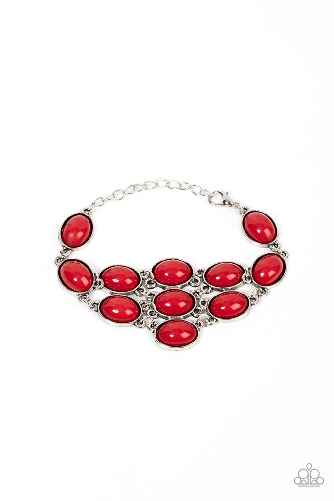 Floral Red Bread Bracelet - Color Wheel Garden
