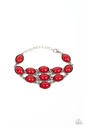 Floral Red Bread Bracelet - Color Wheel Garden