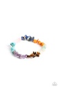 Southwestern Bracelet Stretch in Multi Color Stones - Pebbled Plains