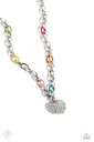 Heart Charm Jewelry Set With Crystals and Turquoise Blue Accents - Fashion Fix - Colorful
