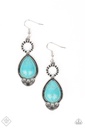 Turquoise Earrings Dangle Western Stone Jewelry - River Cruzin'