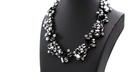 Statement Necklace Black, Smoky Gray and Clear Crystals in Gunmetal - The Kim