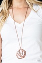 Large Pendant Copper Necklace with Hammered Finish - Urban Artisan