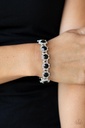 Stretch Bracelet with Crystals in Black and White - Prismatic Palace