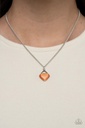 Orange Moonstone Necklace and Silver Chain - Gracefully Gemstone