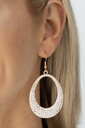 Gold Dangle Earrings with Crystals - Storybook Bride