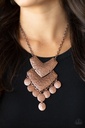 Tribal Necklace in Chevron Copper - Keys to the ANIMAL Kingdom