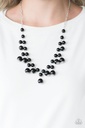 Black Bead Necklace - Soon To Be Mrs.