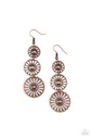 Daisy Dangle Earrings in Copper - Gazebo Garden