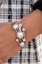 Pearl Cuff Bracelet with Crystals - Large - Total SAIL-Out