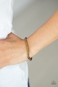 Copper Bracelet with Mesh Chain and Topaz Crystals  - Fearlessly Unfiltered