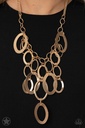 Statement Necklace with Gold Links - A Golden Spell