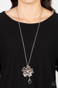 Lanyard Necklace with Pendant Flower Jewelry in Silver - Homegrown Glamour