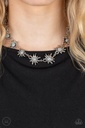 Flower Choker Necklace Daisy with Crystals in Silver - Get Up and GROW