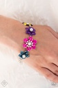 Flower Bracelet Pink in Silver Clasp - Flower Patch Fantasy