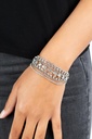 Tennis Bracelet Layered Crystal and Silver Clasp - Interstellar Interlude