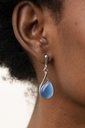 Blue Moonstone Earrings - Silver Post - Pampered Glow Up