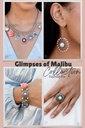 Flower Jewelry Set Peach Rose and Silver Chains- Botanical Eden