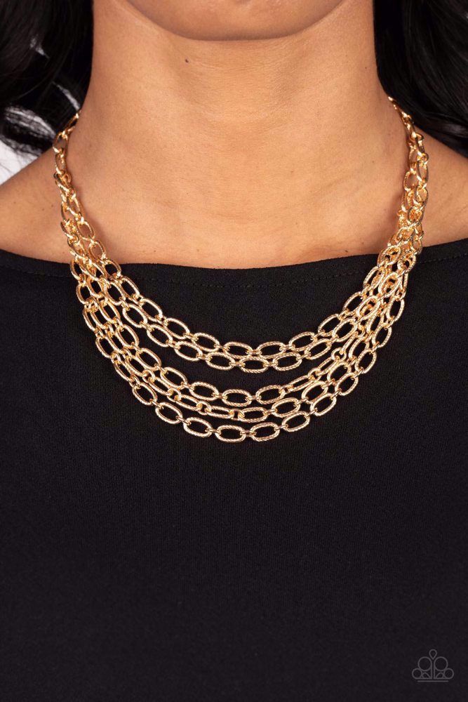Gold Layered Gold Chain Necklace - House of CHAIN