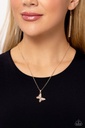 Delicate Butterfly Necklace in Rose Gold - Midair Magic