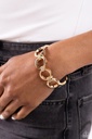 Chunky Hinged Bracelet in Gold - Chic Collection