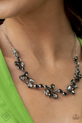 [033] Elegant Hematite Necklace with Silver Chain - Welcome to the Ice Age