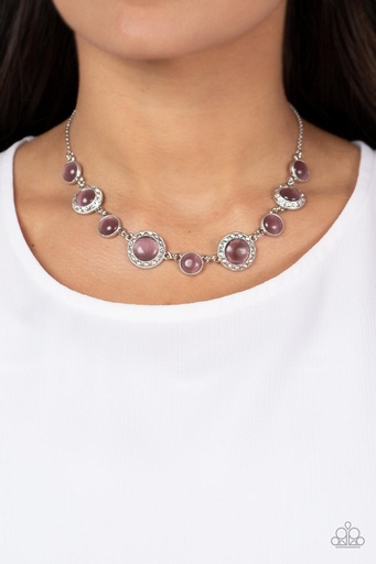 [076] Purple Moonstone Necklace - Too Good to BEAM True
