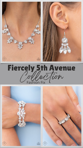 [151] Wedding Jewelry Set with Crystals in Silver - Fashion Fix - Sparkle