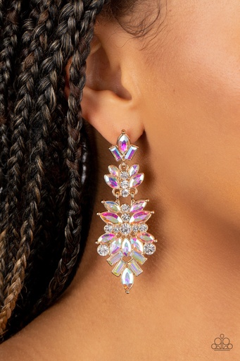 [198] Long Earrings Iridescent Jewelry - Frozen Fairytale