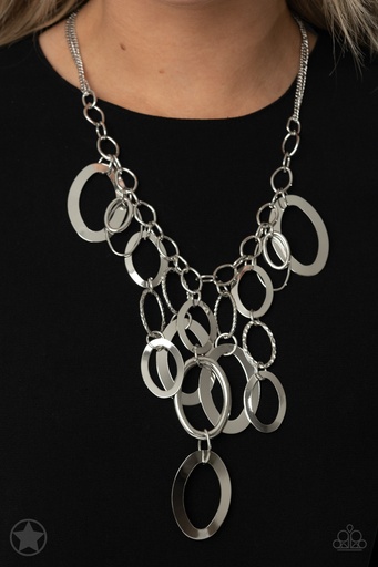 [003] Statement Necklace with Silver Links - A Silver Spell