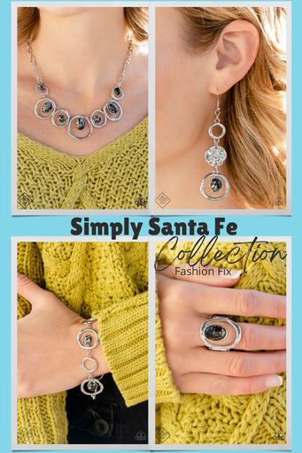 [333] Black Stone Jewelry Set - Fashion Fix - Marble